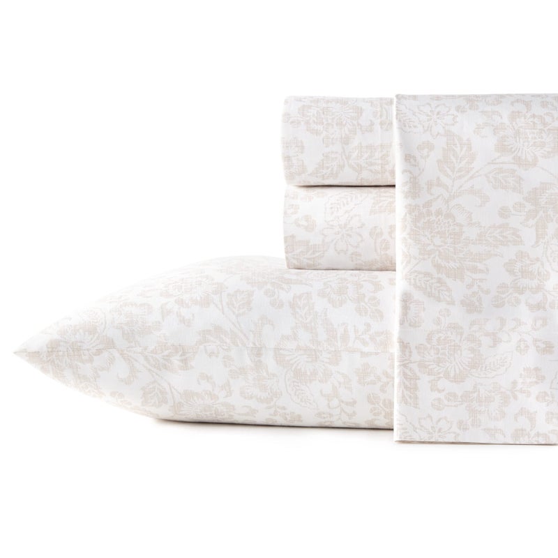 Stone Cottage - Twin Sheets, Cotton Percale Bedding Set, Crisp & Cool Ideal Bedding Set (Mae, Twin) - Image 1